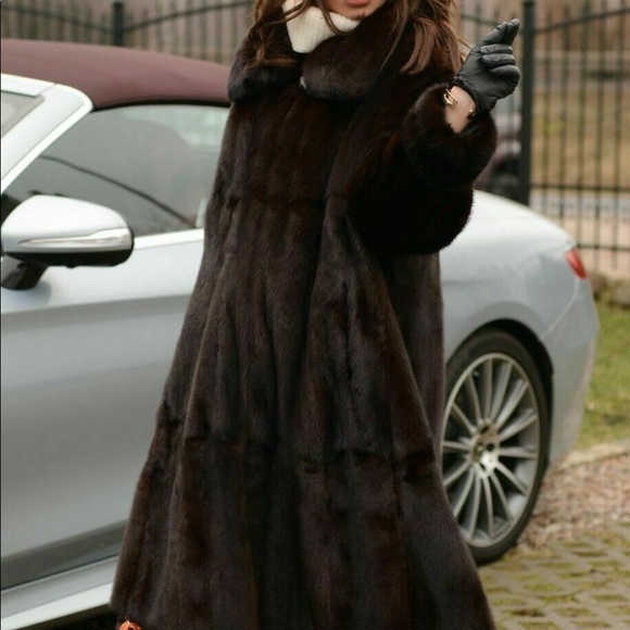 NEW $8K La Furia ROYAL SAGA Mink Fur Swinger Coat - Picture 2 of 8